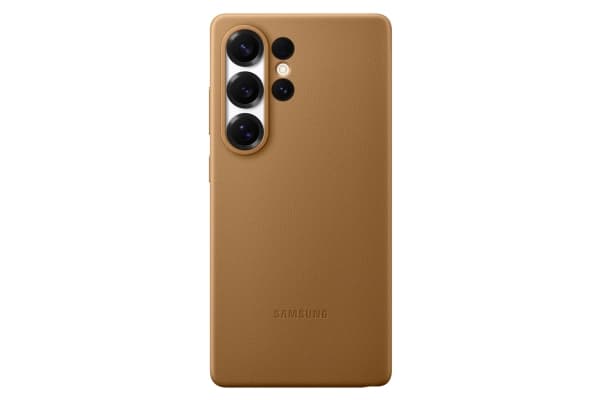 Samsung EF-VS938 - Baksidedeksel for mobiltelefon - fauxlær - kamelhårfarget - for Galaxy S25 Ultra