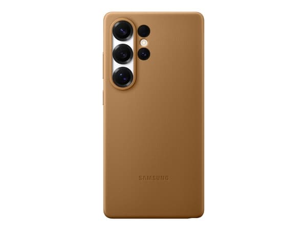 Samsung EF-VS938 - Baksidedeksel for mobiltelefon - fauxlær - kamelhårfarget - for Galaxy S25 Ultra