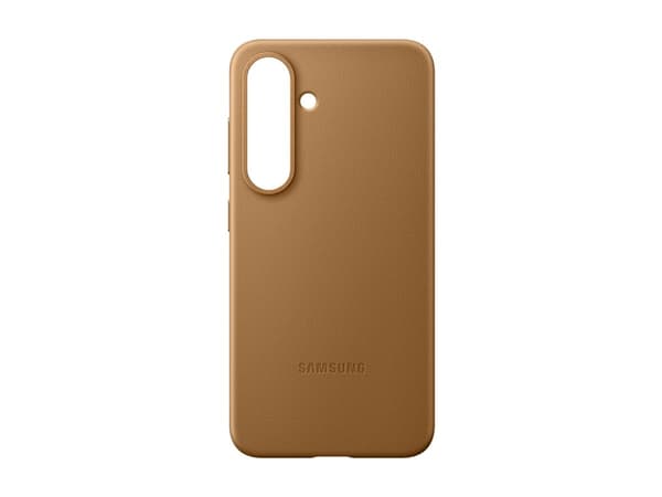 Samsung EF-VS931 - Baksidedeksel for mobiltelefon - fauxlær - kamelhårfarget - for Galaxy S25