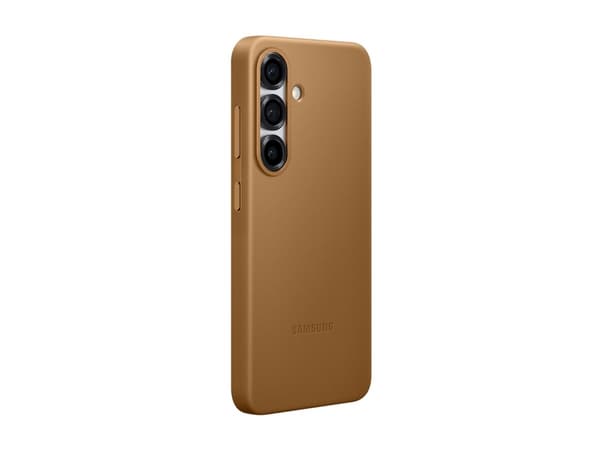 Samsung EF-VS931 - Baksidedeksel for mobiltelefon - fauxlær - kamelhårfarget - for Galaxy S25