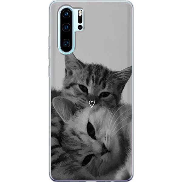 Huawei P30 Pro Gennemsigtig cover Kat Hjerte