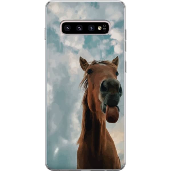 Samsung Galaxy S10+ Genomskinligt Skal Häst