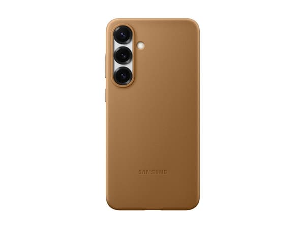 Samsung EF-VS936 - Baksidedeksel for mobiltelefon - fauxlær - kamelhårfarget - for Galaxy S25+