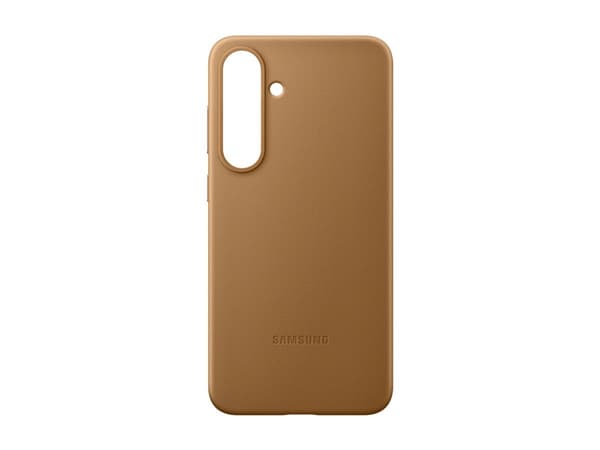 Samsung EF-VS936 - Baksidedeksel for mobiltelefon - fauxlær - kamelhårfarget - for Galaxy S25+