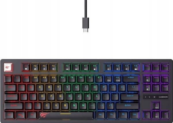 Havit KB892L RGB kabelanslutet tangentbord för gaming (svart)