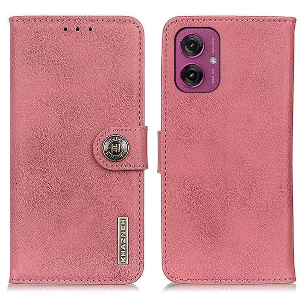 KHAZNEH Motorola Moto G55 Plånboksfodral - Pink
