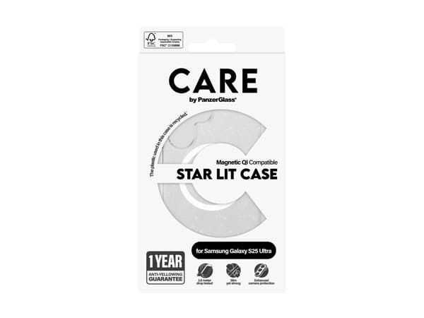CARE by PanzerGlass Urban Combat - Baksidedeksel for mobiltelefon - termoplast-polyuretan (TPU), polykarbonat - hvit, stjernebelyst - for Samsung Gal