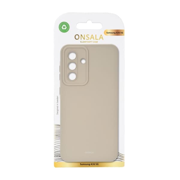 Onsala Mobiilikuori Samsung A36 5G Takapuoli Silikonituntumalla Kierrätetty Betoni