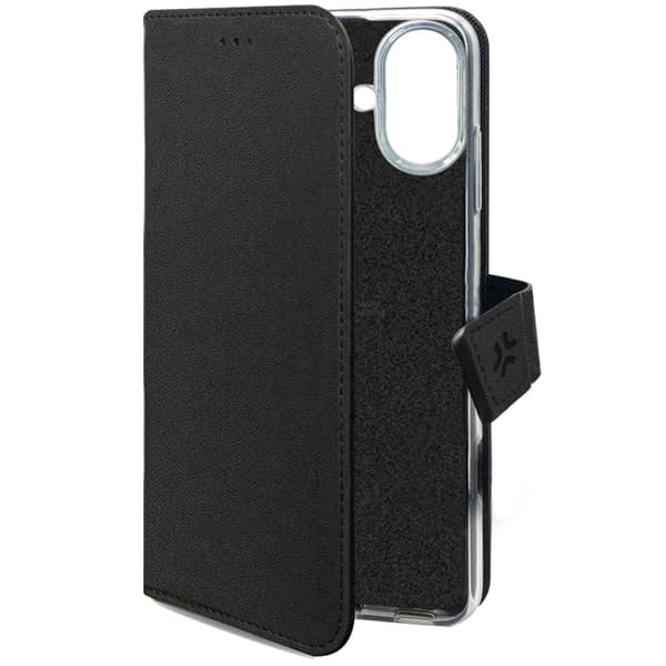 Celly Wally Wallet Case iPhone SE 4 Svart