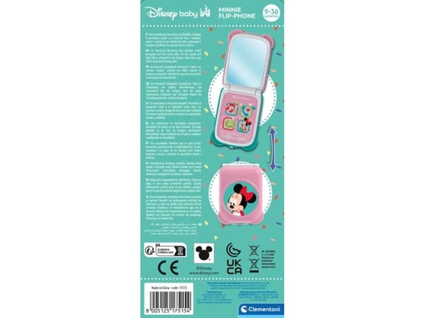Clementoni Disney Baby 17515, Minnie, 0,75 År, Låter, AAA, Batterier medföljer