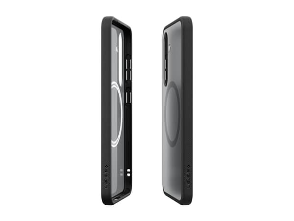 Spigen Capella GP-FPS931PGB - Baksidedeksel for mobiltelefon - stativ - termoplast-polyuretan (TPU), polykarbonat (PC) - frostsvart - for Galaxy S25