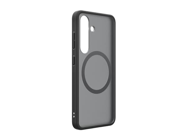 Spigen Capella GP-FPS931PGB - Baksidedeksel for mobiltelefon - stativ - termoplast-polyuretan (TPU), polykarbonat (PC) - frostsvart - for Galaxy S25