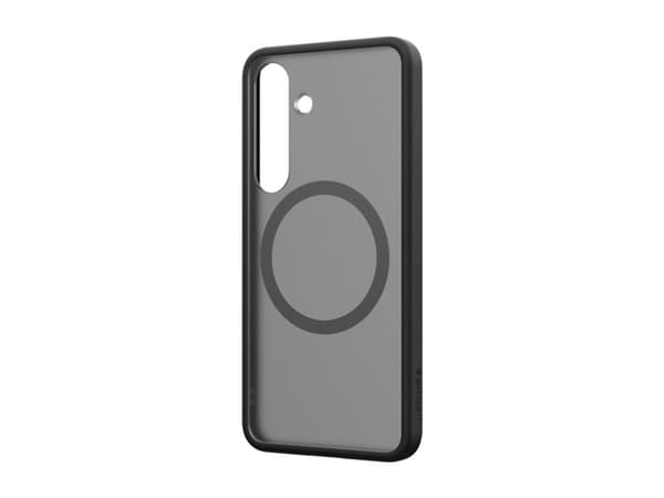 Spigen Capella GP-FPS931PGB - Baksidedeksel for mobiltelefon - stativ - termoplast-polyuretan (TPU), polykarbonat (PC) - frostsvart - for Galaxy S25
