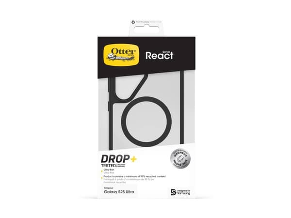 OtterBox React Series GP-FPS938OBJ - Baksidedeksel for mobiltelefon - med magneter - gjennomsiktig - for Galaxy S25 Ultra