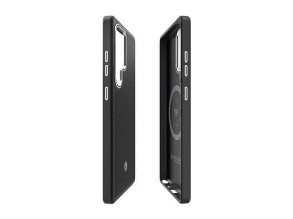 Spigen Enzo GP-FPS938PGA - Baksidedeksel for mobiltelefon - aramid magnet - aramidfiber, termoplast-polyuretan (TPU), carbon finish, eloksert alumini