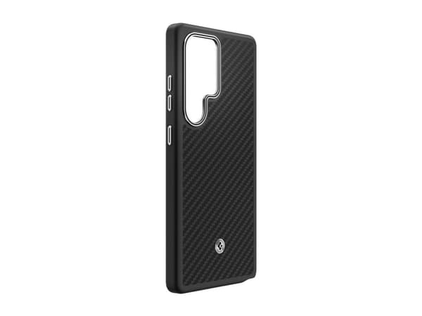 Spigen Enzo GP-FPS938PGA - Baksidedeksel for mobiltelefon - aramid magnet - aramidfiber, termoplast-polyuretan (TPU), carbon finish, eloksert alumini
