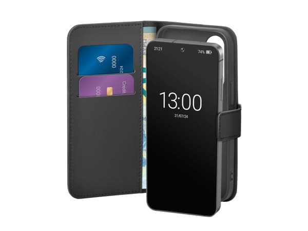 PURO PUSGS25BOOKC8BLK, Plånbok, Samsung, Galaxy S25, 15,8 cm (6.2"), Svart