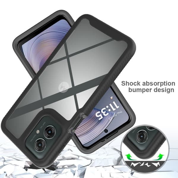 Til Motorola Moto G55 Case PC+TPU Støddæmpende Mobiltelefon Bagside