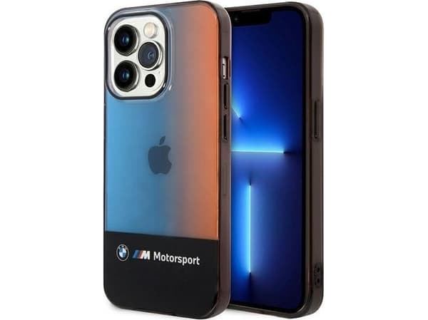 BMW Etui BMW BMHCP14L22HMGK Apple iPhone 14 Pro czarny/black Half Tricolor