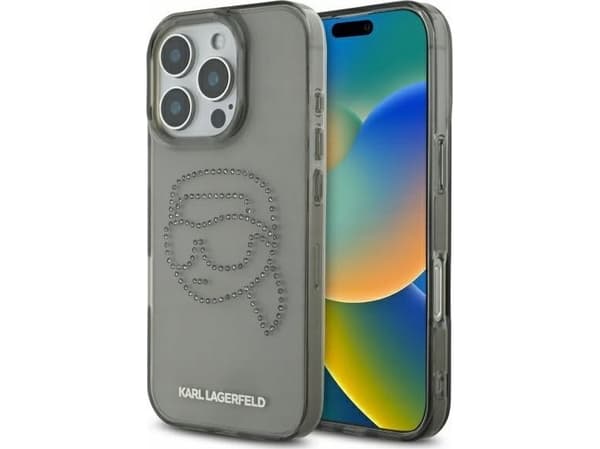 Karl Lagerfeld KLHCP16XHKHDCELK iPhone 16 Pro Max 6.9" czarny/black hardcase IML Rhinestones Karl Head