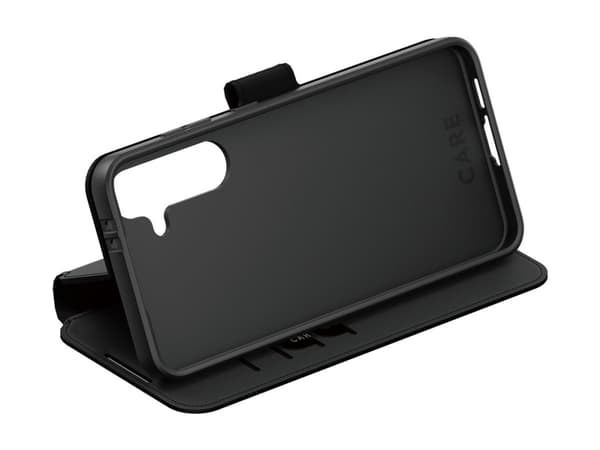 PanzerGlass CARE by ® Feature Wallet Case w. Kickstand Samsung Galaxy S25, Cover, Samsung, Samsung - Galaxy S25, Black