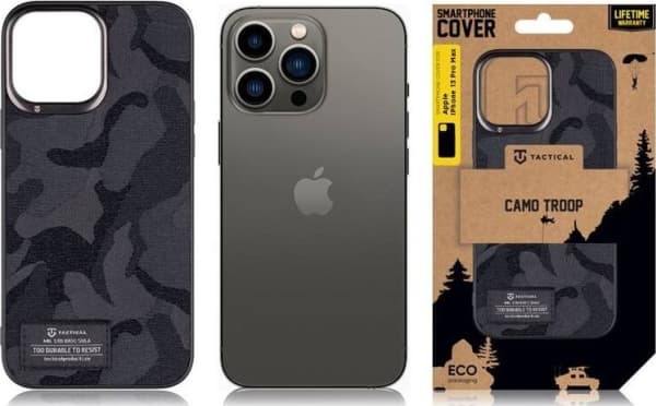 Tactical Tactical Camo Troop Cover for Apple iPhone 13 Pro Max Black standard