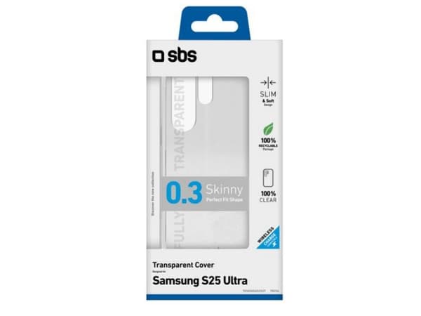 SBS TESKINSAS25UT, Cover, Samsung, Galaxy S25 Ultra, 17.3 cm (6.8"), Transparent