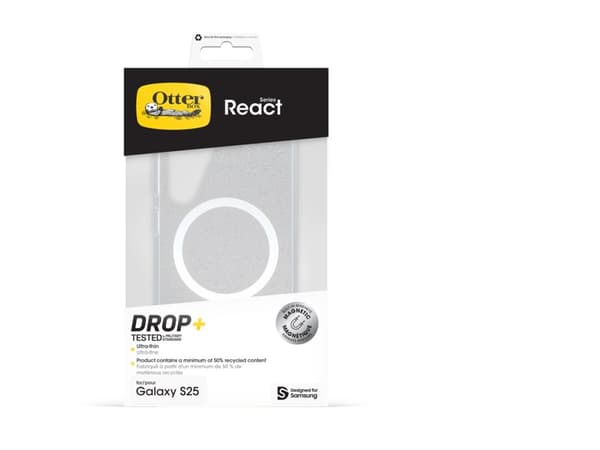 OtterBox React Series GP-FPS931OBJ - Baksidesskydd för mobiltelefon - with magnets - stjärnstoft - för Galaxy S25