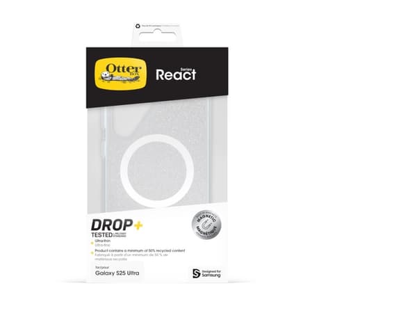 OtterBox React Series GP-FPS938OBJ - Baksidedeksel for mobiltelefon - med magneter - stjernestøv - for Galaxy S25 Ultra