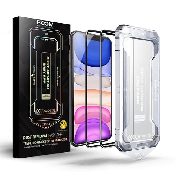 BOOM iPhone XR Härdat Glas Skärmskydd - 2 Pack