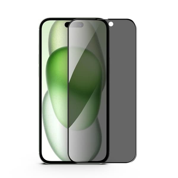 BOOM iPhone 15 Privacy Härdat Glas Skärmskydd 2st