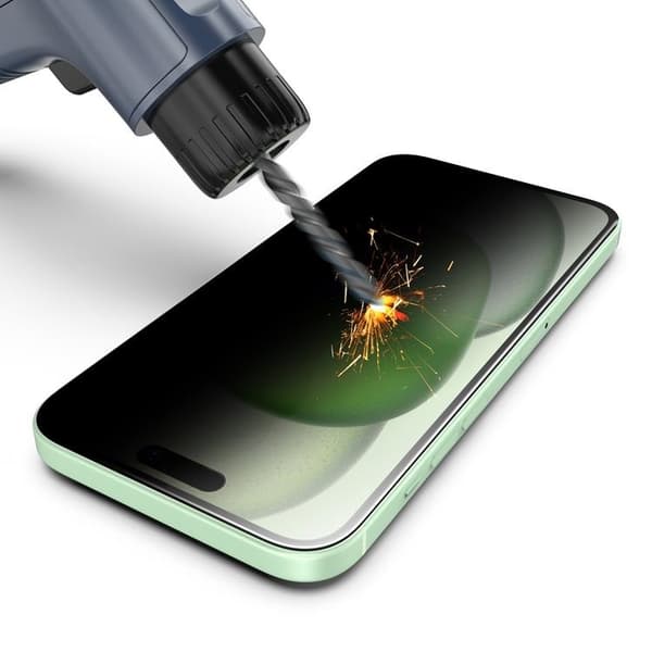 BOOM iPhone 15 Privacy Härdat Glas Skärmskydd 2st