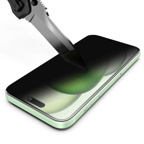 BOOM iPhone 15 Privacy Härdat Glas Skärmskydd 2st