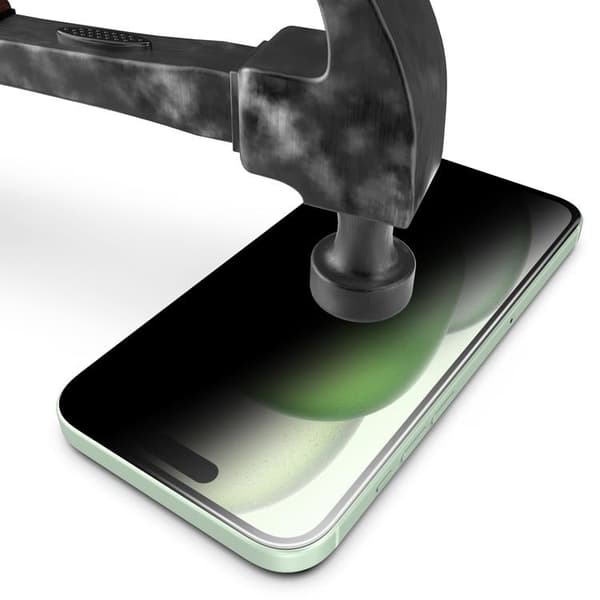 BOOM iPhone 15 Privacy Härdat Glas Skärmskydd 2st
