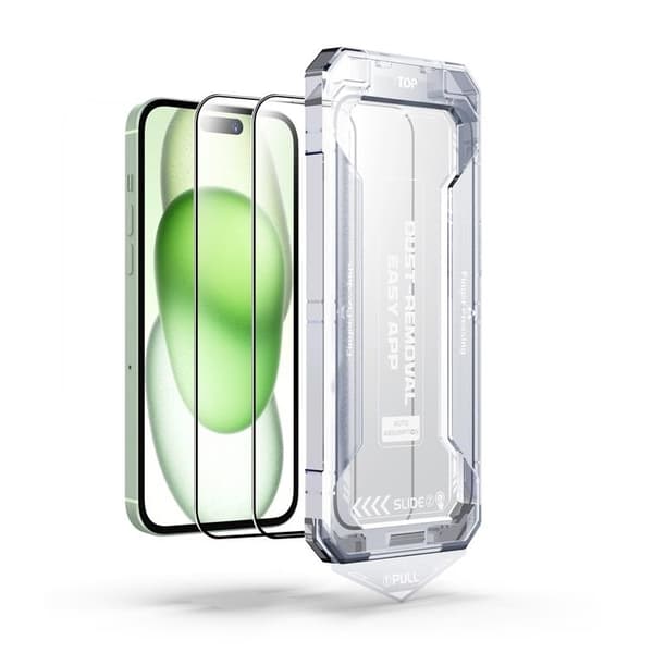 BOOM iPhone 15 Härdat Glas Skärmskydd - 2 Pack