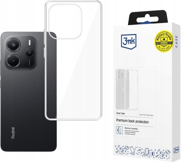 Matkapuhelimen takakuori 3MK Redmi Note 14 4G, läpinäkyvä