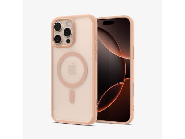 Spigen Ultra Hybrid T (MagFit + Camera Control) iPhone 16 Pro Case Frost Rose Titanium, Cover, Apple, iPhone 16 Pro, 16 cm (6.3"), Rose