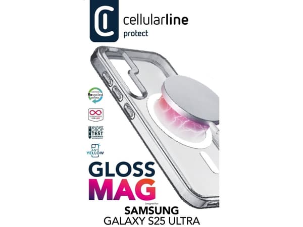 Cellularline 8018080491382, Omslag, Samsung, Galaxy S25 Ultra, 17,3 cm (6.8"), Transparent