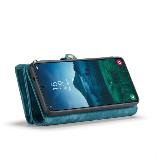 CaseMe Multi-Slot 2 i 1 Plånboksfodral Galaxy S25 Blå