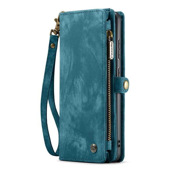 CaseMe Multi-Slot 2 i 1 Plånboksfodral Galaxy S25 Blå