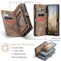 Miniatyrbild 5 av 10: CaseMe Multi-Slot 2 i 1 Plånboksfodral Galaxy S25 Plus Brun