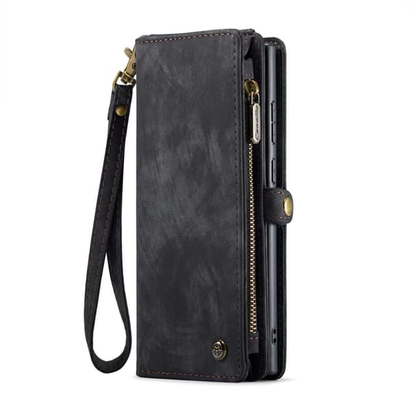 CaseMe Multi-Slot 2 i 1 Plånboksfodral Galaxy S25 Ultra Svart