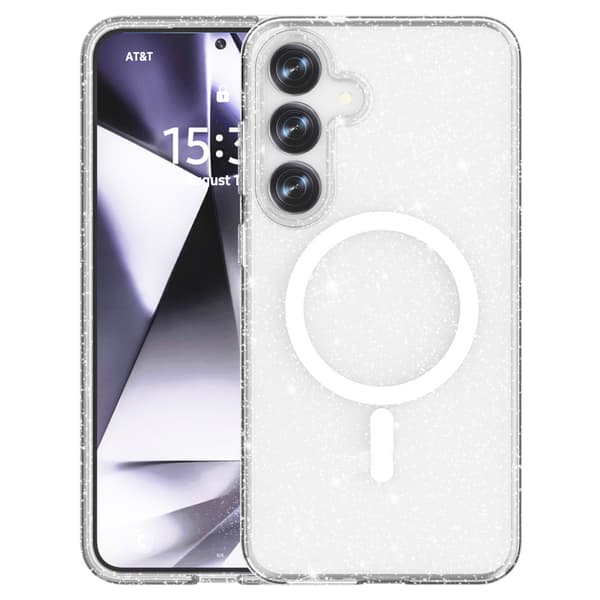 Glitter MagSafe Skal Samsung Galaxy S25 Transparent