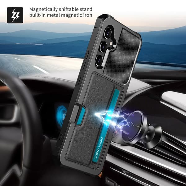 Armor Card Case Galaxy S25 Plus Svart