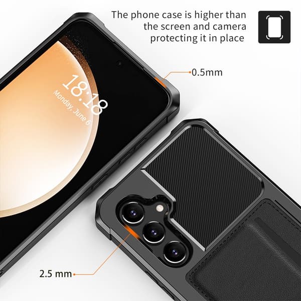 Armor Card Case Galaxy S25 Plus Svart