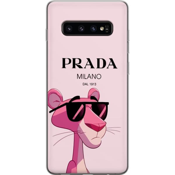 Samsung Galaxy S10 Gennemsigtig cover Prada Lyserød Panter