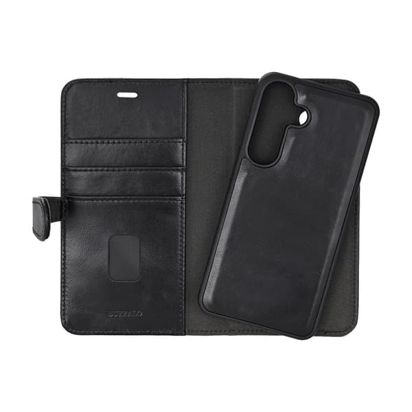 Buffalo Mobiili Lompakko 2in1 Samsung S25 5G Nahka 3 Korttia Musta