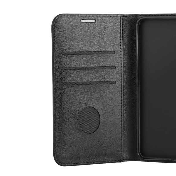 Radicover PUhelinkotelo Samsung S25 5G Flipcover Anti Radi RFID 3 Korttia Musta PU
