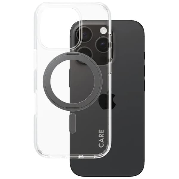 PanzerGlass CARE Kickstand Sort til Apple iPhone 16 Pro