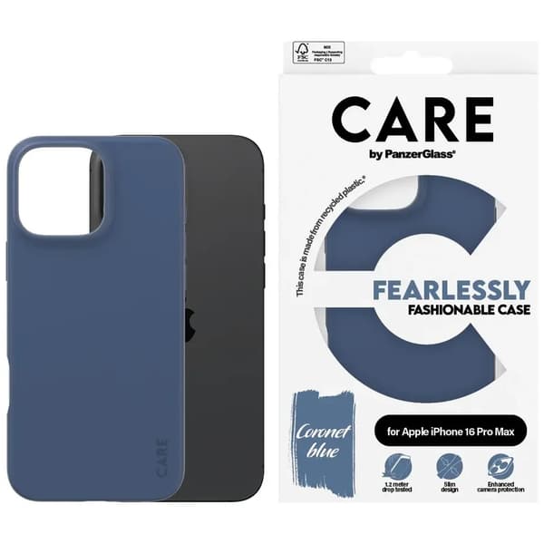 PanzerGlass CARE Fashionable Case til iPhone 16 Pro Max Blå